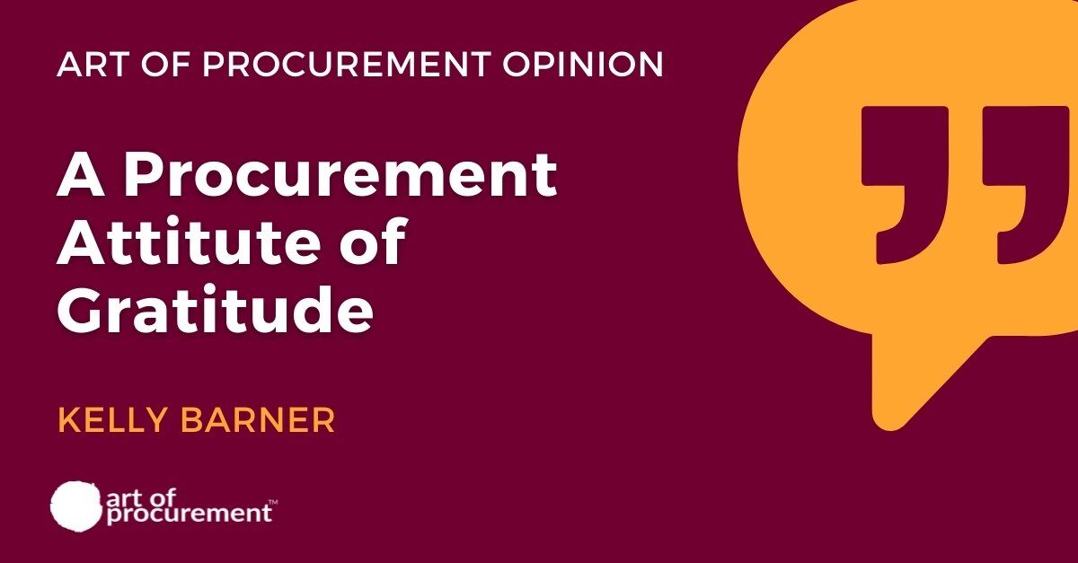 A Procurement Attitude of Gratitude