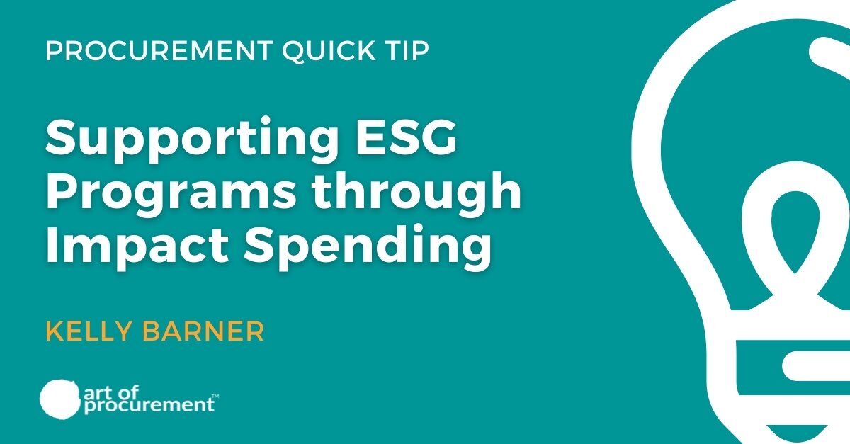 Supporting ESG Programs through Impact Spending