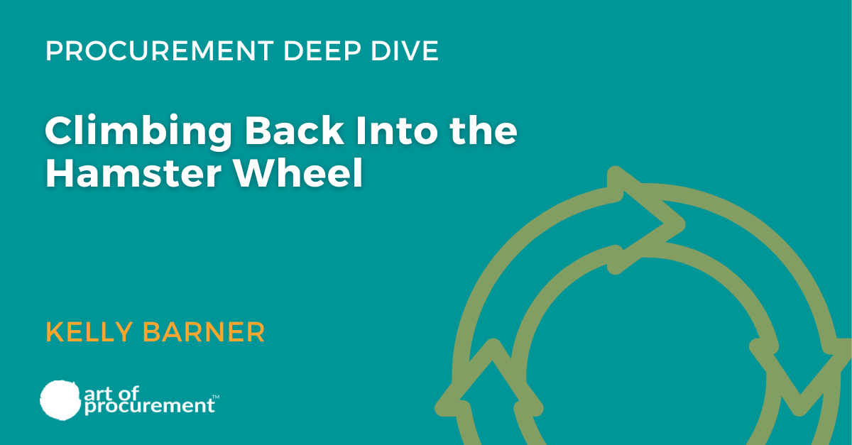 Climbing Back Into the Hamster Wheel