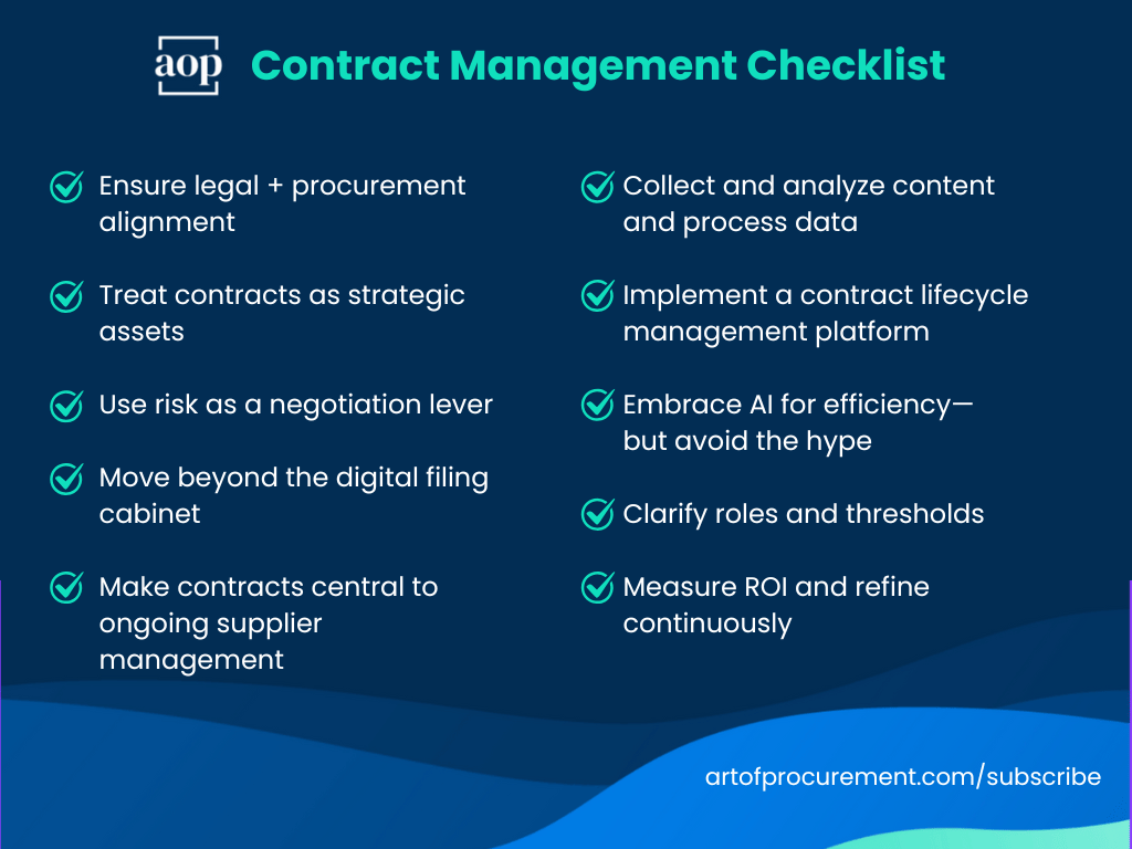 contract management checklist (aop)