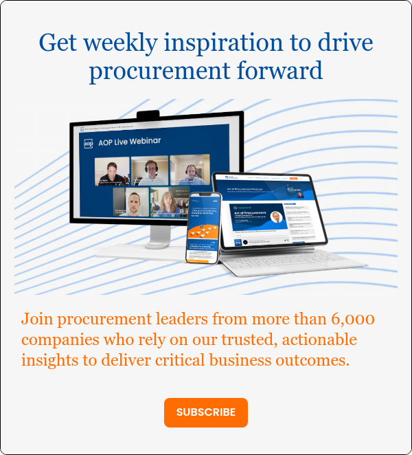 Get weekly inspiration to drive procurement forward